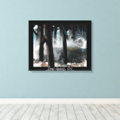 CrashWaves - Zeedoek met zeestranspier Canvas Afdruk (Insitu (Houten vloer))