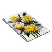 Craspedia - Watercolor bloemen Notitieboek (Rechterzijde)