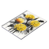 Craspedia - Watercolor bloemen Notitieboek (Linkerzijde)