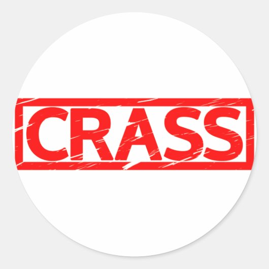 Crass Stamp Ronde Sticker (Voorkant)
