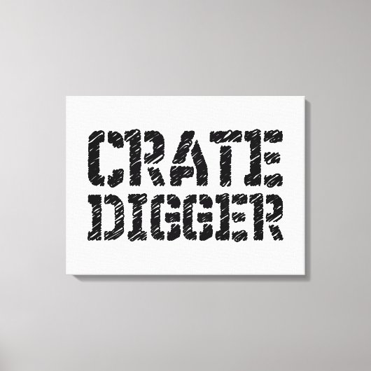 Crate Digger Canvas Afdruk (Voorkant)