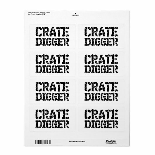 Crate Digger Etiket (Full Sheet)