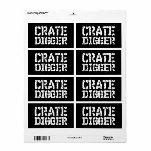 Crate Digger Etiket (Full Sheet)