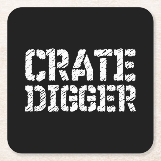 Crate Digger Kartonnen Onderzetters (Voorkant)
