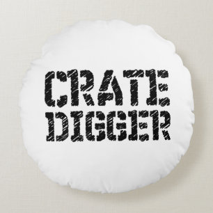 Crate Digger Rond Kussen