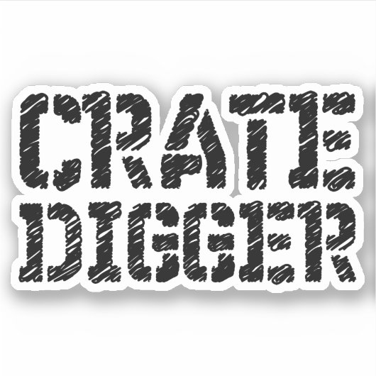 Crate Digger Sticker (Voorkant)