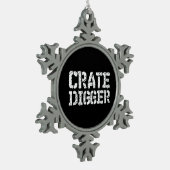 Crate Digger Tin Sneeuwvlok Ornament (Links)