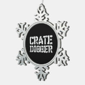 Crate Digger Tin Sneeuwvlok Ornament (Rechts)