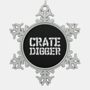 Crate Digger Tin Sneeuwvlok Ornament