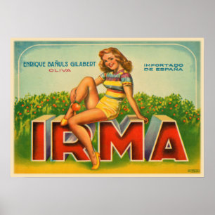 Crate Label Print uit Spanje met Old Olive Brand