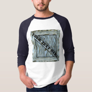 Crate T-shirt - blauw hout