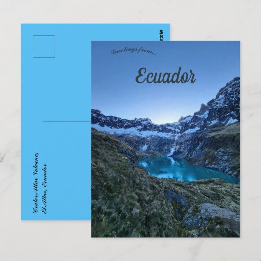 Crater Altar Volcano El Altar Ecuador Briefkaart (Voorkant / Achterkant)
