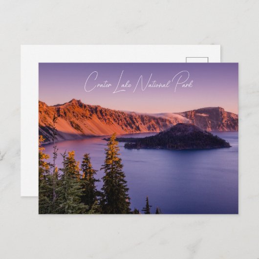 Crater Lake bij Sunset Briefkaart (Voorkant / Achterkant)