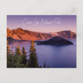 Crater Lake bij Sunset Briefkaart (Voorkant)