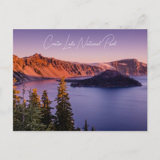Crater Lake bij Sunset Briefkaart (Voorkant)