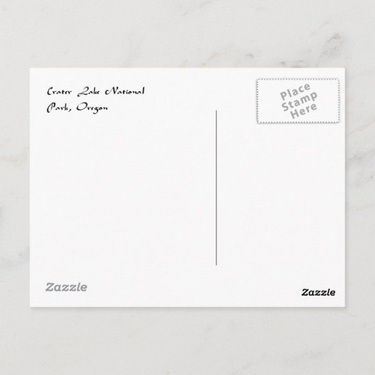 Crater Lake Briefkaart (Achterkant)