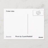 Crater Lake Briefkaart (Achterkant)