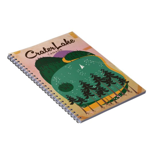 Crater lake Canada Reisposter Notitieboek (Rechterzijde)