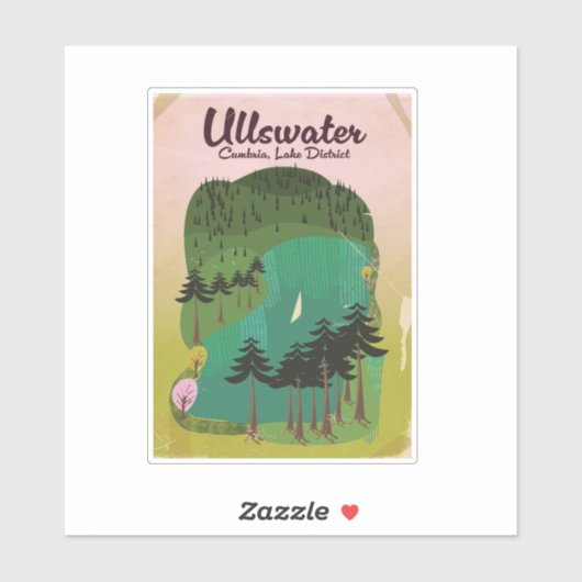 Crater lake Canada Reisposter Sticker (Vel)