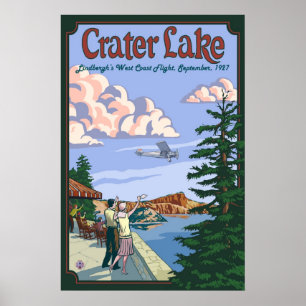 Crater Lake - Charles Lindbergh Vlucht - Poster