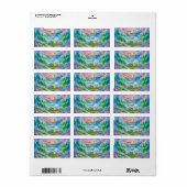 Crater Lake Cloud Gardening Adreslabels Etiket (Full Sheet)