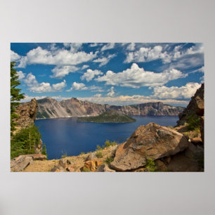 Crater Lake en Wizard Island, Crater Lake Poster