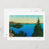Crater Lake en Wizard Island Uitzicht Briefkaart (Voorkant / Achterkant)