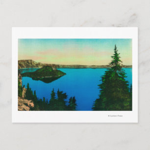 Crater Lake en Wizard Island Uitzicht Briefkaart
