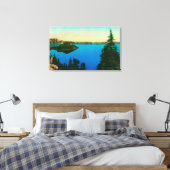 Crater Lake en Wizard Island Uitzicht Canvas Afdruk (Insitu (Slaapkamer))