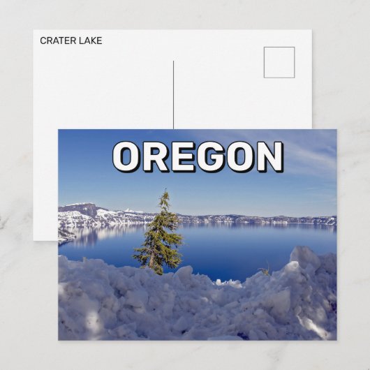 Crater Lake in het Briefkaart van Oregon (Voorkant / Achterkant)