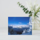 Crater Lake in Winter Oregon Briefkaart (Staand voorkant)