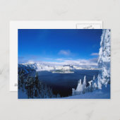 Crater Lake in Winter Oregon Briefkaart (Voorkant / Achterkant)