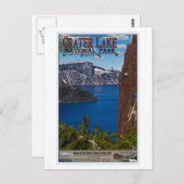 Crater Lake - Informationeel Poster Briefkaart (Voorkant / Achterkant)