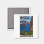 Crater Lake - Informationeel Poster Magneet (Voorkant / Achterkant)