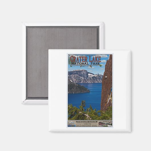 Crater Lake - Informationeel Poster Magneet (Voorkant / Achterkant)
