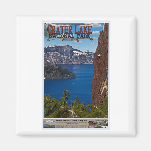 Crater Lake - Informationeel Poster Magneet (Voorkant)