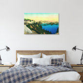 Crater Lake Lodge over het meer Canvas Afdruk (Insitu (Slaapkamer))
