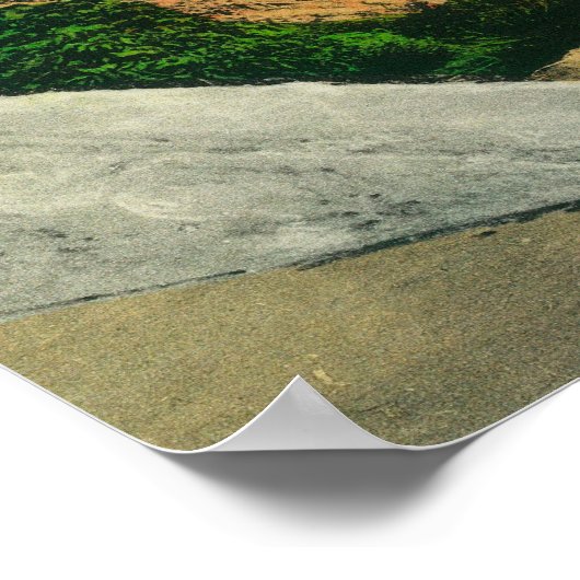 Crater Lake Lodge over het meer Poster (Hoek)