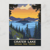 Crater Lake, Nationaal Park, Oregon, Reizen Briefkaart (Voorkant)