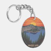 Crater Lake National Park bij zonsondergang Sleutelhanger (Voorkant Links)