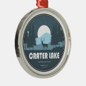Crater Lake National Park Herten Metalen Ornament (Rechts)