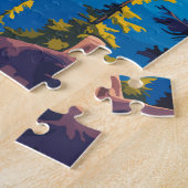 Crater Lake National Park Illustratie Reizen Kunst Legpuzzel (Zijkant)