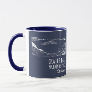 Crater Lake National Park Kunstillustratie Mok