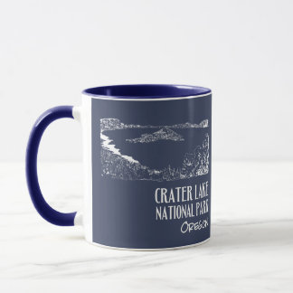 Crater Lake National Park Kunstillustratie Mok