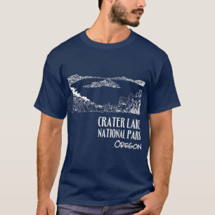 Crater Lake National Park Kunstillustratie T-shirt