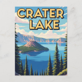Crater Lake National Park Oregon Reizen Briefkaart