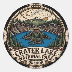 Crater Lake National Park Oregon Ronde Sticker