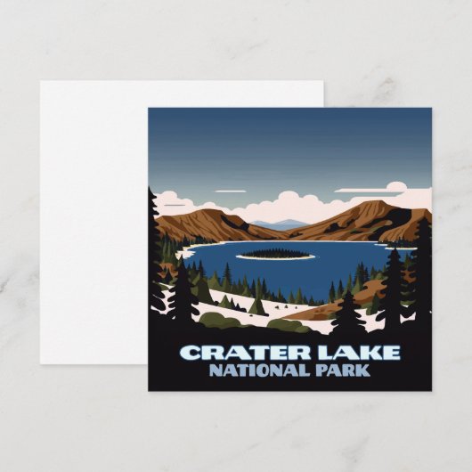 Crater Lake National Park Oregon Sneeuw (Voorkant / Achterkant)