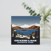 Crater Lake National Park Oregon Sneeuw (Staand voorkant)