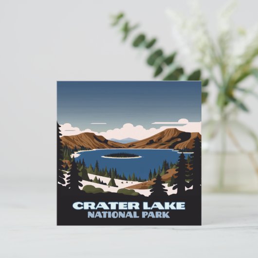Crater Lake National Park Oregon Sneeuw (Staand voorkant)